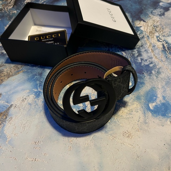 Gucci Black and Brown Men's Belt - Picture 1 of 2